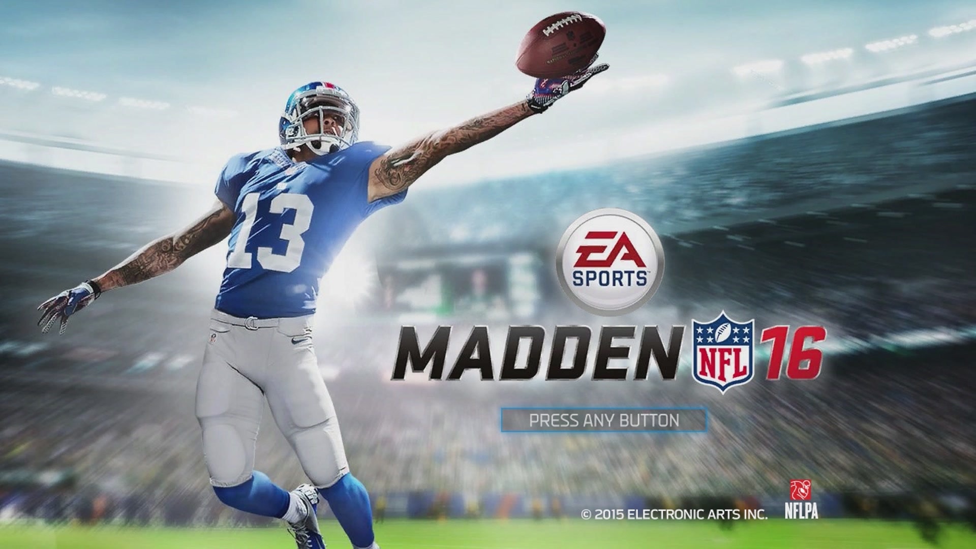 Madden NFL 16 Deluxe Edition title screen for Xbox 360